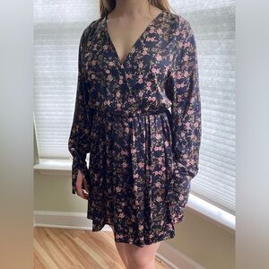 Charles Henry black floral print Dress